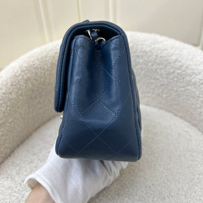 Chanel Classic Square Mini Flap in Blue Lambskin and SHW