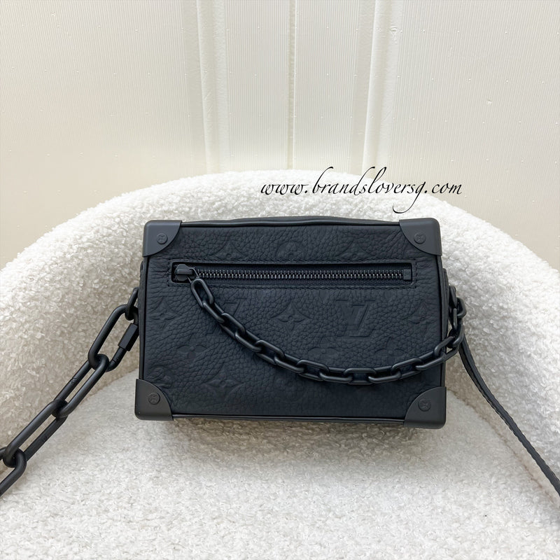 LV Mini Soft Trunk in Black Monogram Embossed Taurillon Calfskin and Black HW