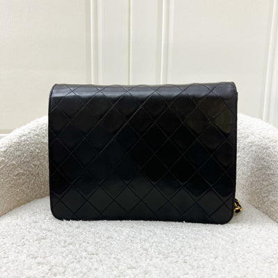 Chanel Vintage Push Lock Square in Black Lambskin GHW