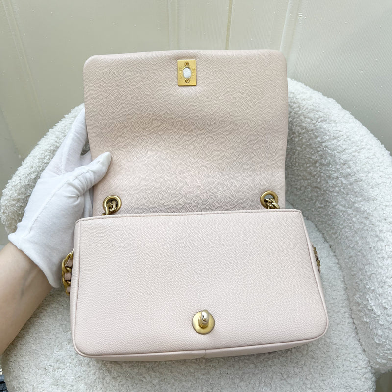 Chanel 20A Small Fashion Therapy Flap Bag in Light Pink Caviar and AGHW