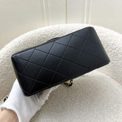 Chanel Classic Square Mini Flap in Black Lambskin and LGHW