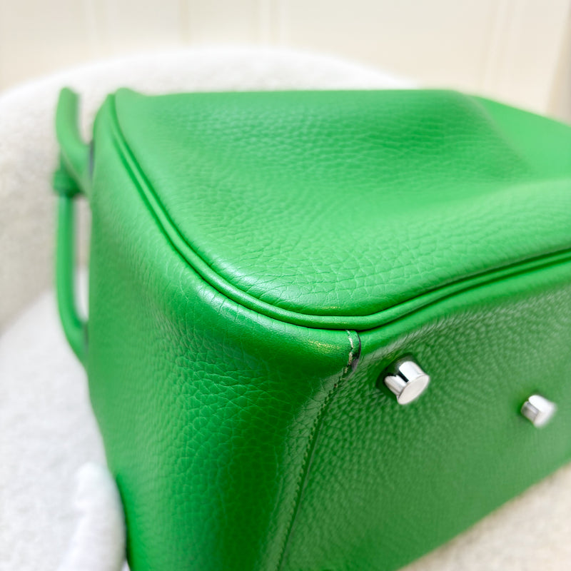 Hermes Lindy 26 in Bambou Green Clemence Leather and PHW