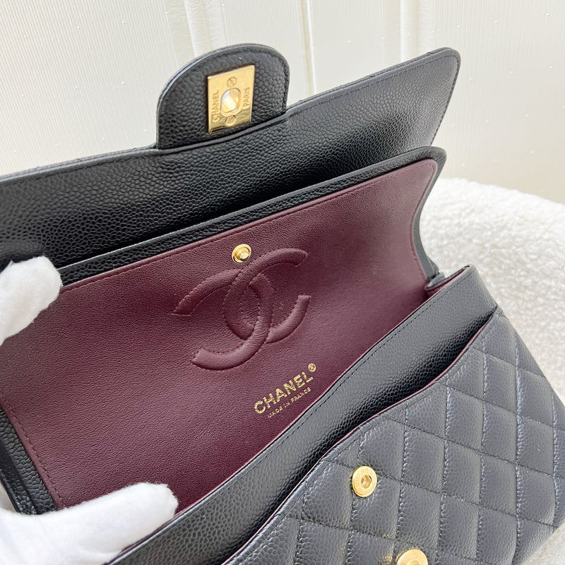 Chanel Medium Classic Flap CF in Black Caviar and GHW