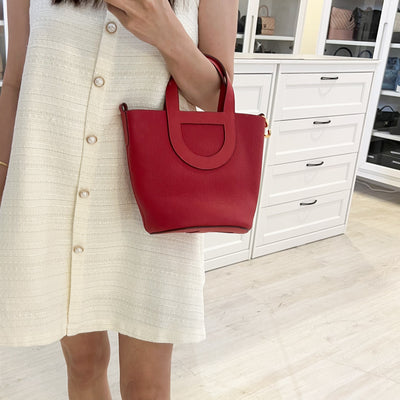 Hermes In The Loop 18 Bag in Vermillon Red Clemence / Swift Leather and GHW