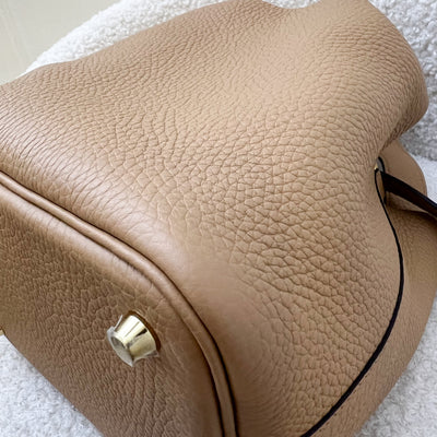 Hermes Picotin 18 in Chai Clemence Leather and GHW