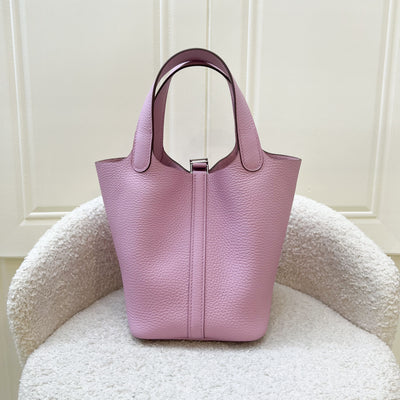 Hermes Picotin 18 in Mauve Sylvestre Clemence Leather and PHW