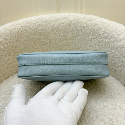 Prada Re-Edition Mini Bag in Baby Blue Saffiano Leather and GHW