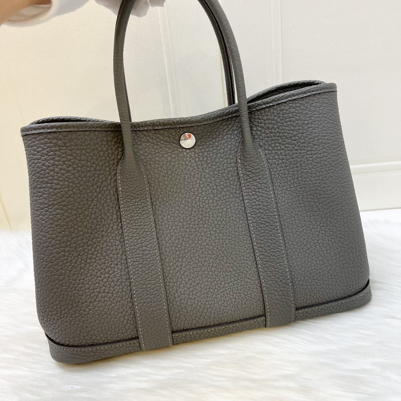 Hermes Garden Party 30 in Gris Meyer Negonda Leather and PHW