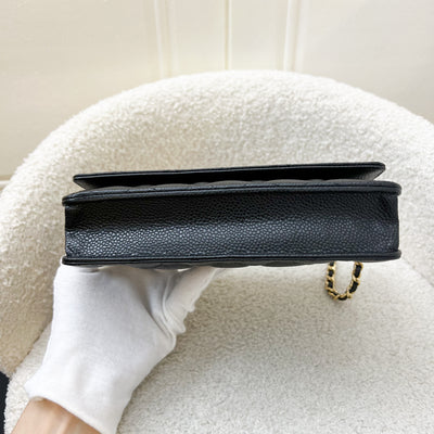 Chanel Classic Wallet on Chain WOC in Black Caviar and GHW