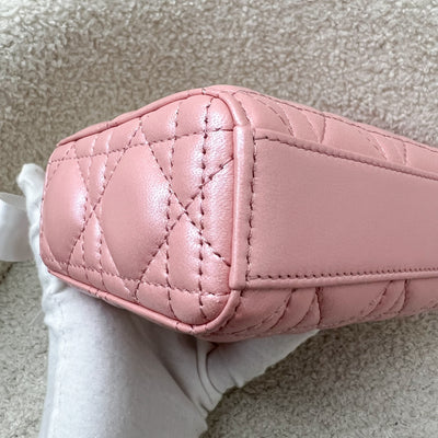 Dior Micro Lady D-Joy Bag in Iridescent Pink Lambskin and LGHW