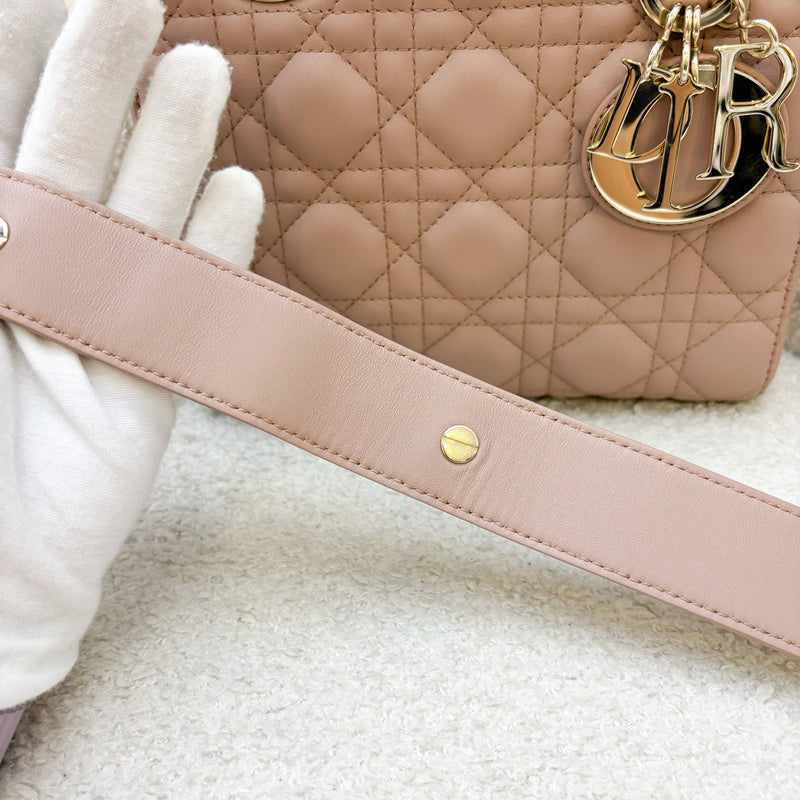 Dior Lady Dior ABCDior Small Bag in Blush Pink Lambskin and LGHW