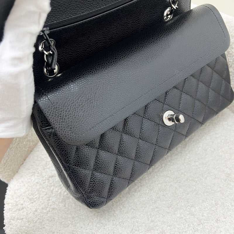 Chanel Medium Classic Flap CF in Black Caviar and SHW