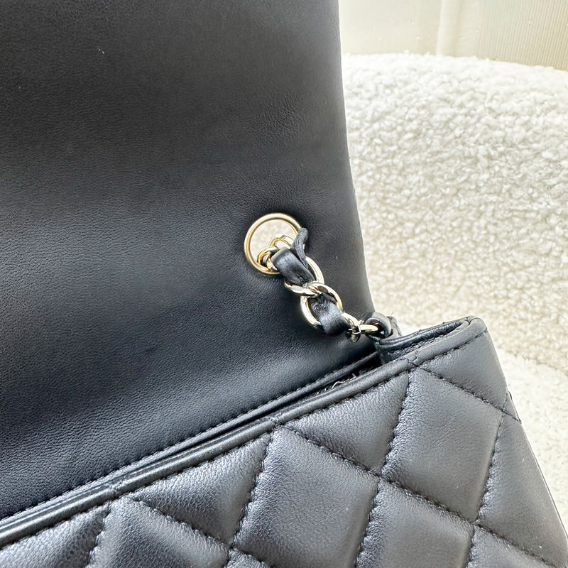 Chanel Classic Mini Rectangle in Black Lambskin and LGHW