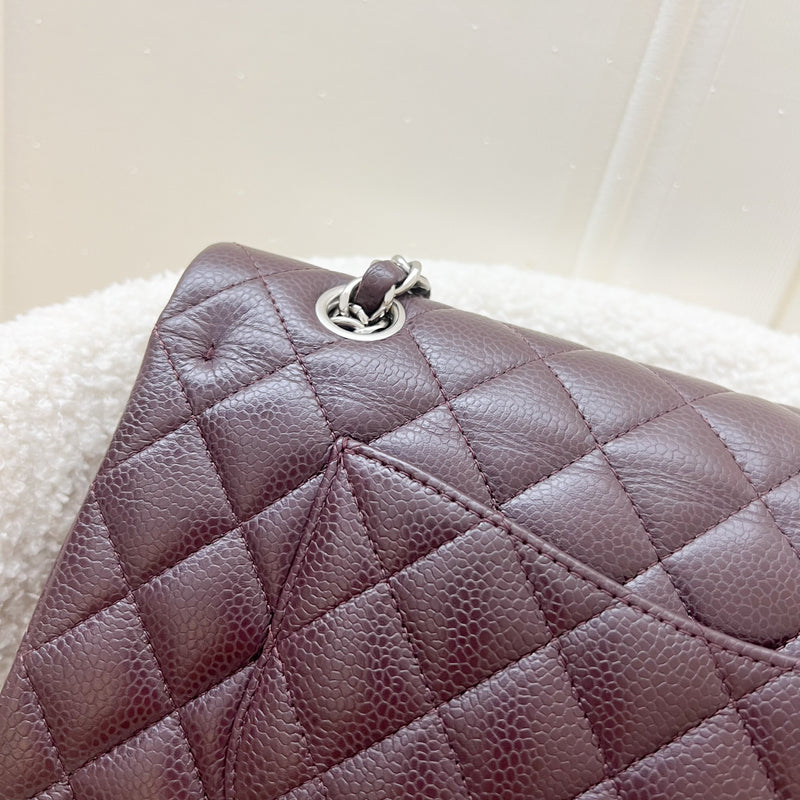 Chanel Medium Classic Flap CF in Dark Brown Caviar and SHW