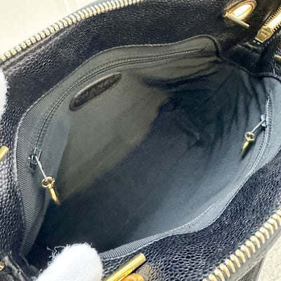 Chanel Vintage Tote Bag in Black Caviar and GHW