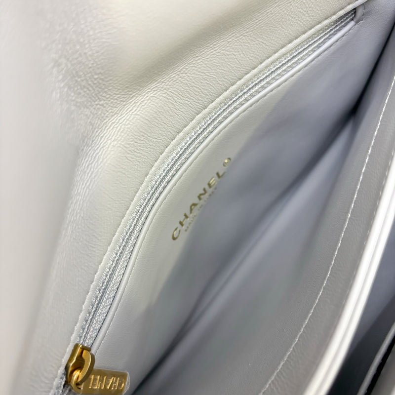 Chanel 22A Seasonal Flap in Grey Lambskin and GHW