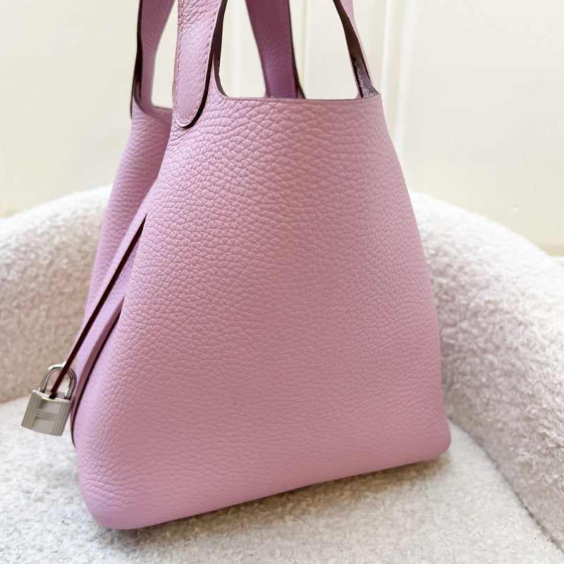 Hermes Picotin 18 in Mauve Sylvestre Clemence Leather and PHW