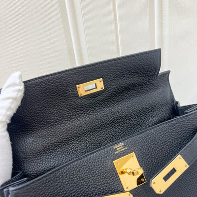 [Full Set, Local Receipt] Hermes Kelly 28 in Noir Black Togo Leather and GHW