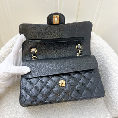 Chanel Small Classic Flap CF in Black Caviar and GHW