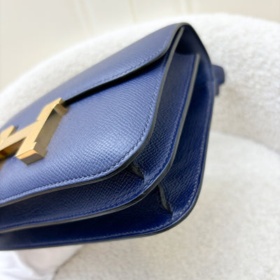 Hermes Constance 18 in Bleu Saphir Epsom Leather and GHW