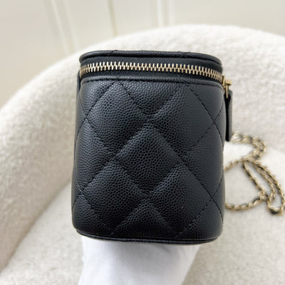 Chanel Classic Small Vanity in 22C Black Caviar and LGHW