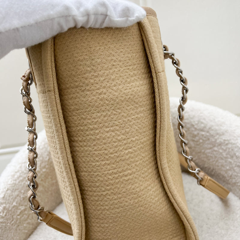 Chanel Small Deauville Tote in 22C Beige Fabric and SHW