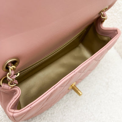 Chanel Pearl Crush Mini Rectangle Flap in 21B Rose Pink Lambskin and AGHW