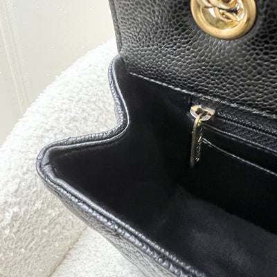 Chanel 16C Two-Tone Day Medium Flap in Distressed Black Caviar and Matte GHW