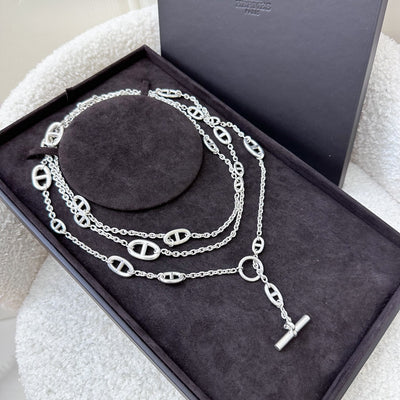 Hermes Farandole Long Necklace 160cm in 925 Sterling Silver