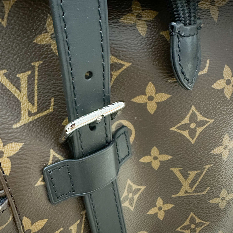 LV Christopher MM Backpack in Monogram Canvas, Black Leather Trim and SHW