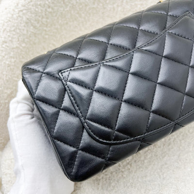 Chanel Classic Mini Rectangle Flap in Black Lambskin and LGHW