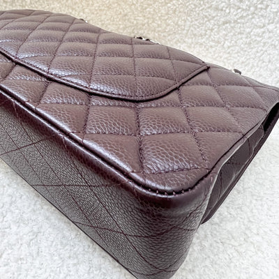 Chanel Medium Classic Flap CF in Dark Brown Caviar and SHW