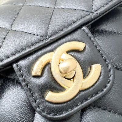 Chanel Seasonal Mini Square Casino Charms in Black Lambskin and AGHW