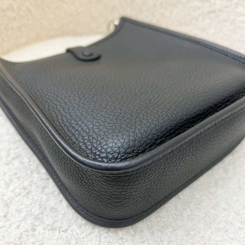 Hermes Mini Evelyne TPM in Noir Black Clemence Leather and PHW