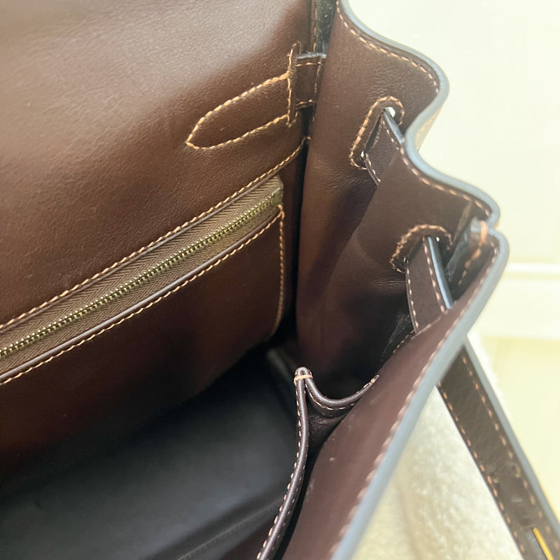 Hermes Vintage Kelly Ado GM Backpack in Havane (Brown) Gulliver Leather GHW