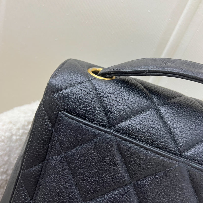 Chanel Vintage Medium Square Flap in Black Caviar and 24K GHW