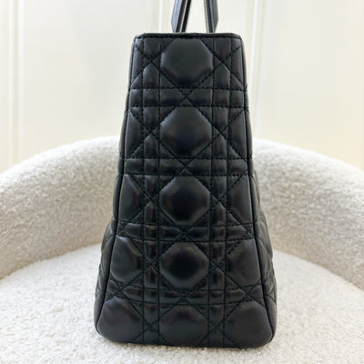 Dior Medium Lady Dior in Black Lambskin and GHW