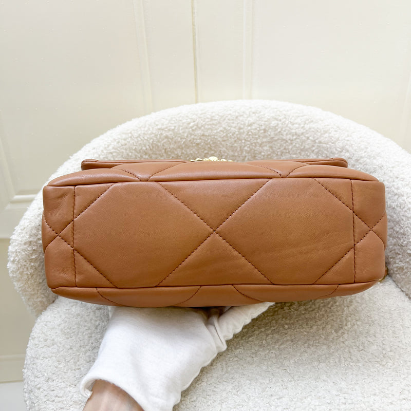 Chanel 19 Small Flap in 21K Caramel Lambskin 3-tone HW