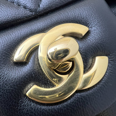 (June 2024 Receipt) Chanel Medium Classic Flap CF in Black Lambskin and GHW (Model: A01112)