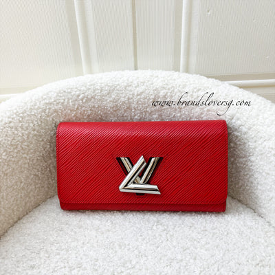 LV Twist Wallet in Red Epi Leather SHW