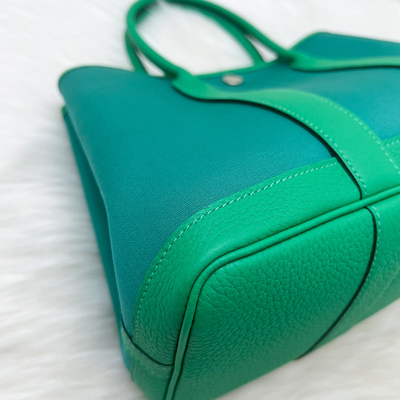 Hermes Garden Party 30 in Vert Veronese Canvas, Menthe Leather and PHW