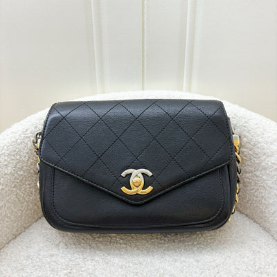 Chanel Casual Trip Flap in Black Calfskin and 3 Tone HW