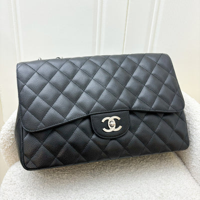 Chanel Jumbo Classic Flap SF in Black Caviar and SHW