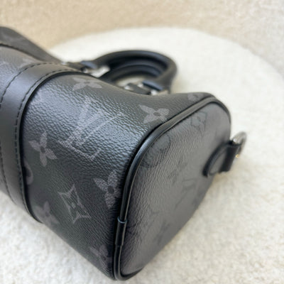 LV Keepall XS in Eclipse Reverse Monogram Canvas and Gunmetal HW