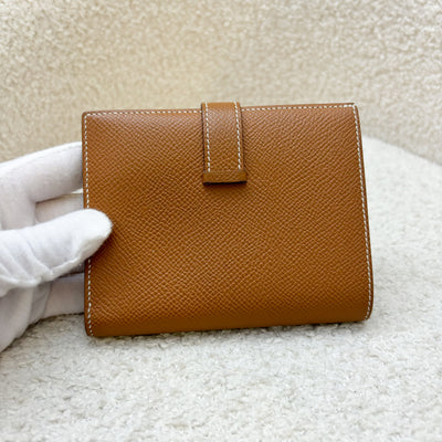 Hermes Bearn Wallet in Gold Epsom Leather and GHW