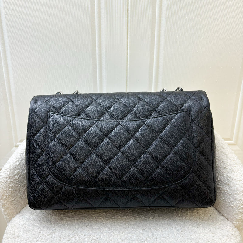 Chanel Jumbo Classic Flap SF in Black Caviar and SHW