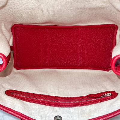 Hermes Garden Party 30 in Rouge Piment Negonda Leather and SHW