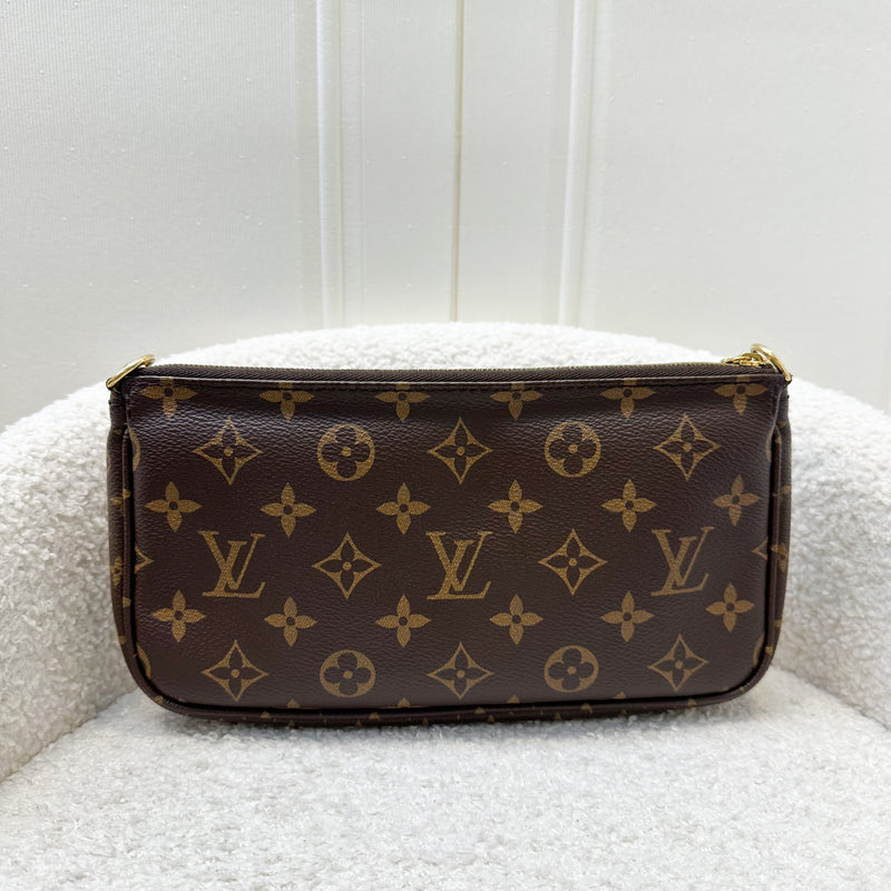 LV Multi Pochette Accessoires MPA in Monogram Canvas, Khaki Strap and GHW (No Round Pouch)