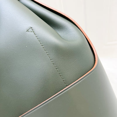 Loewe Balloon Bag in Dark Olive Green Calfskin and GHW