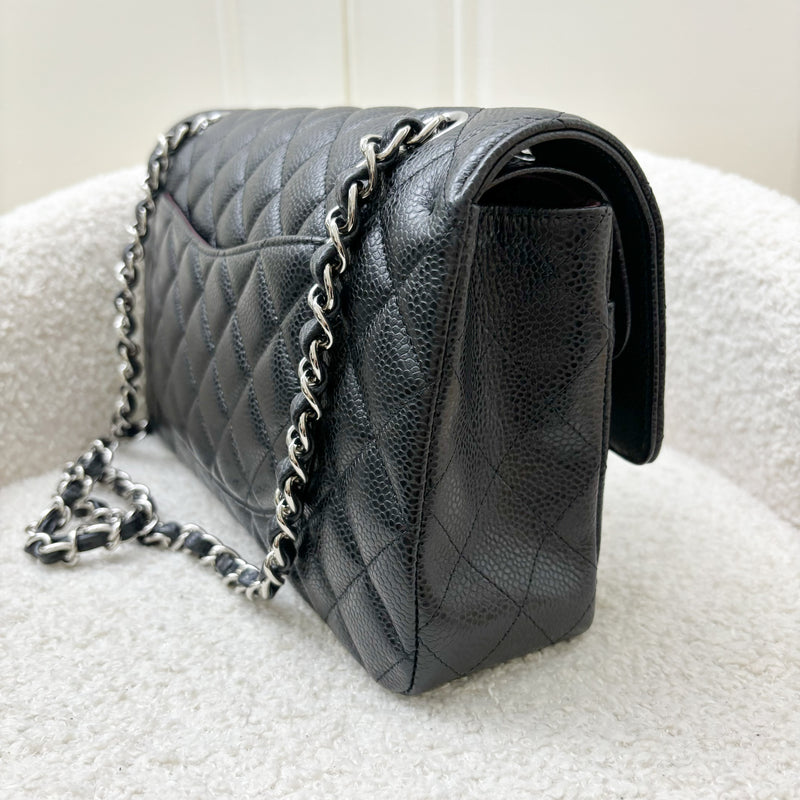 Chanel Medium Classic Flap CF in Black Caviar and SHW